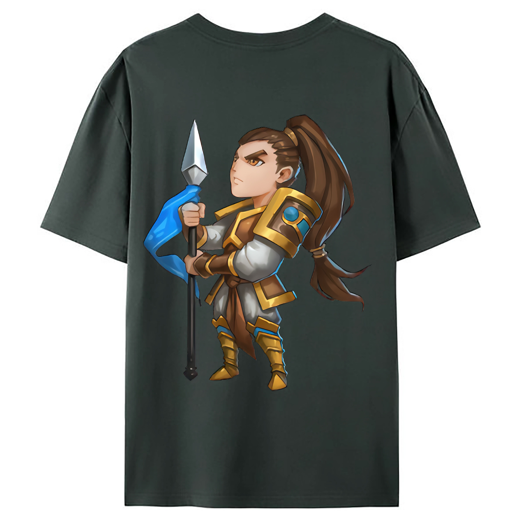 （画像用） リーグ・オブ・レジェンド League of Legends LOL 綿100％ メンズ半袖Tシャツ（バックプリント） 通気性